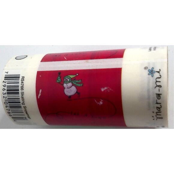 Hampton Art Christmas Stickers Mara Mi Skating Snowman - Picture 1 of 6